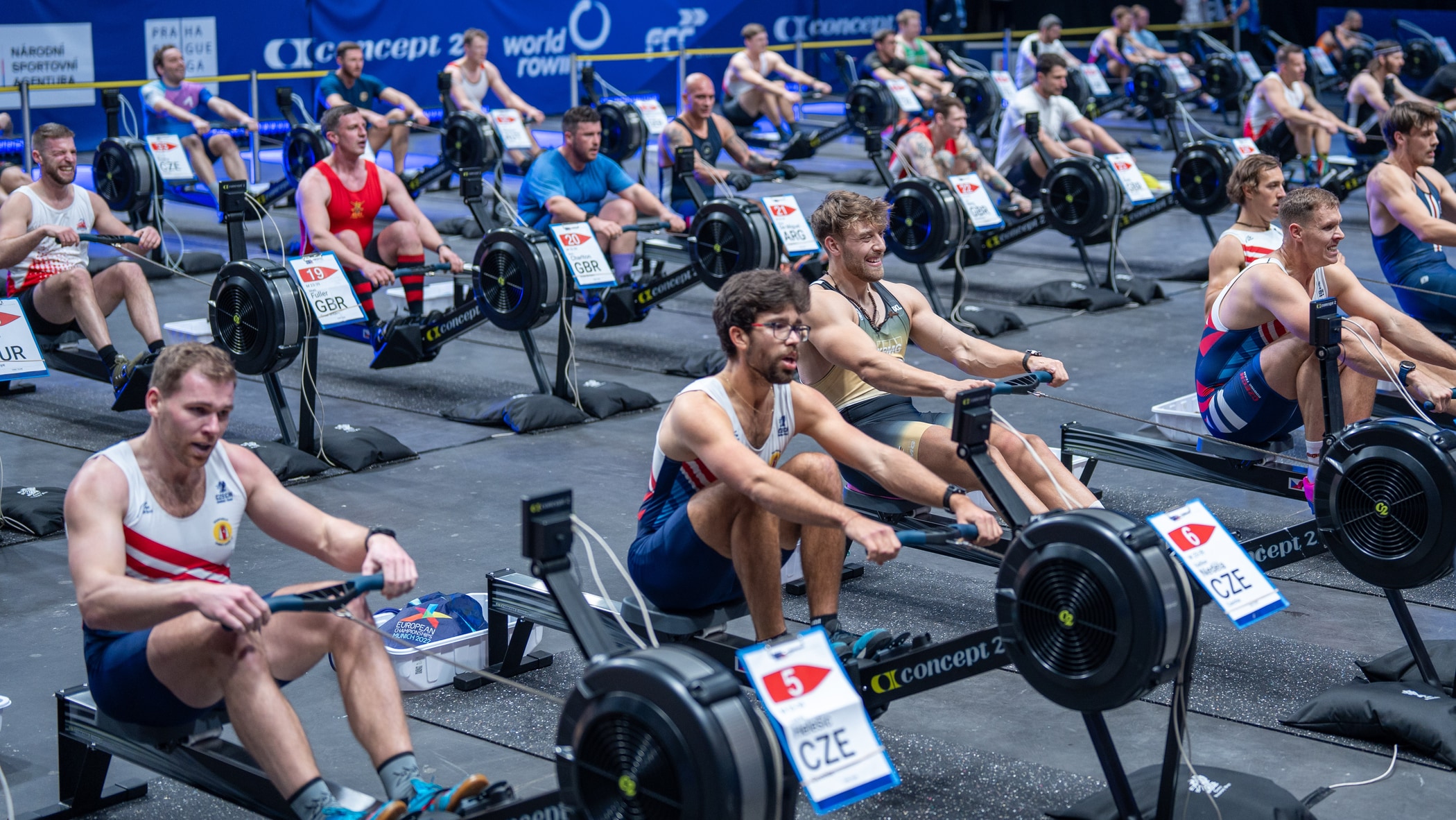 Racing at the 2024 World Rowing Indoor Championship