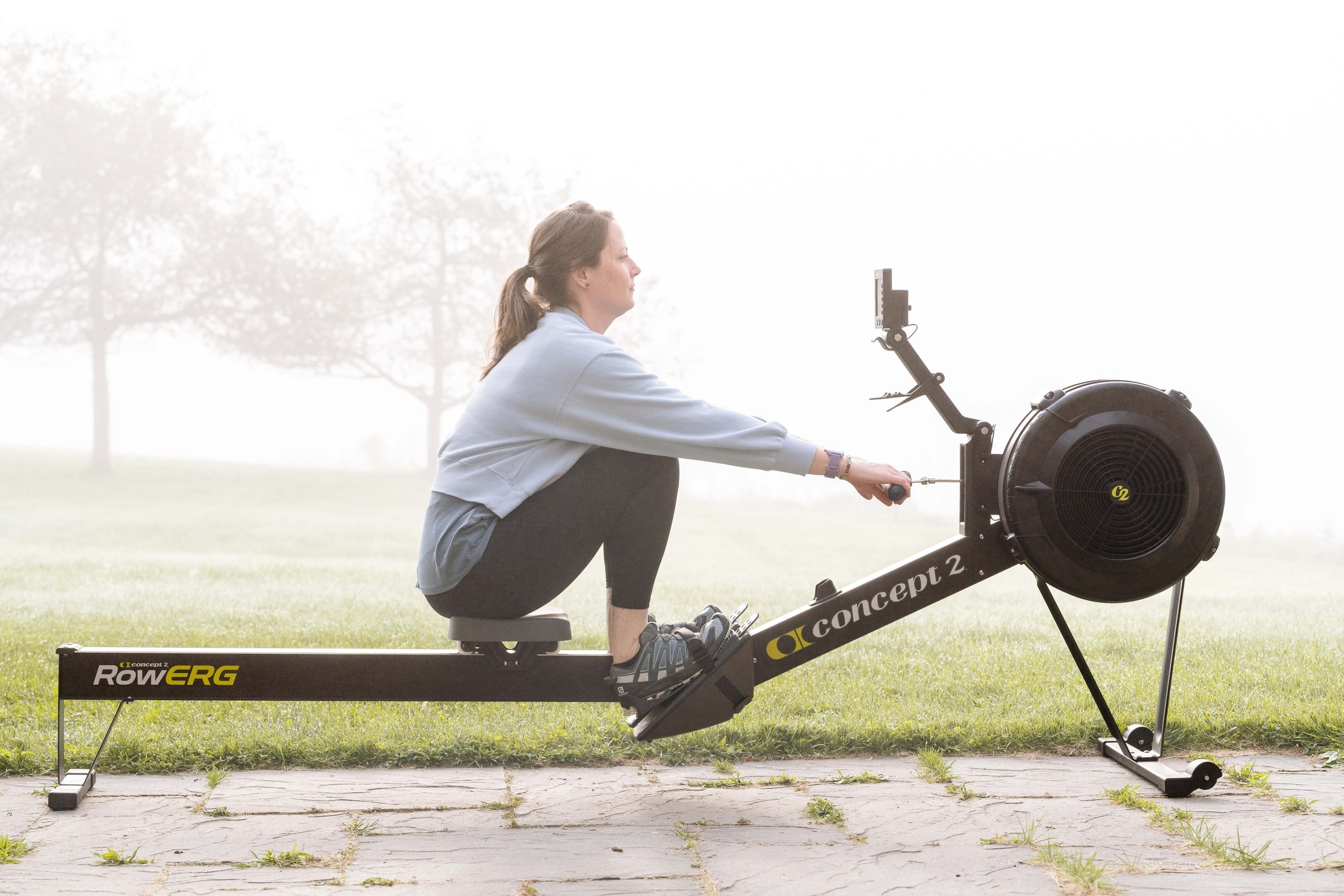 Kate Smith of Concept2 on a RowErg