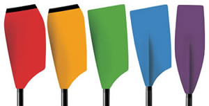 Colored oars