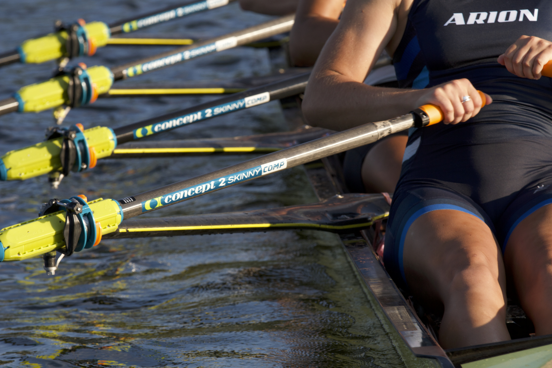 Concept2 Skinny Comp Sculls being used by a Quad