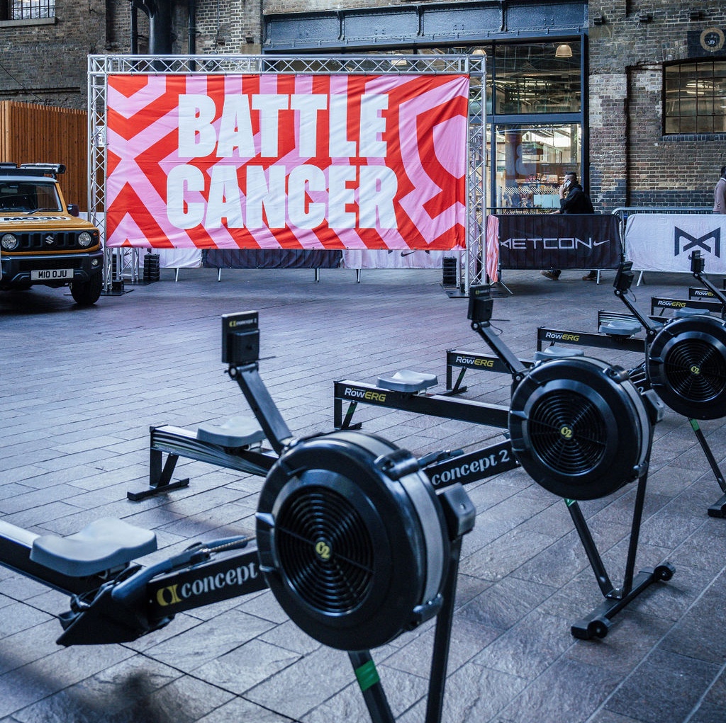 RowErgs at a Battle Cancer event